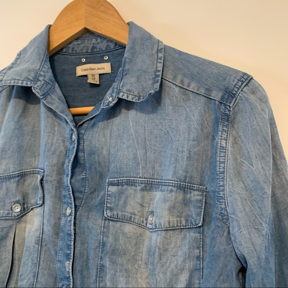 Calvin Klein | Denim Button Up Shirt - Picture 3 of 15